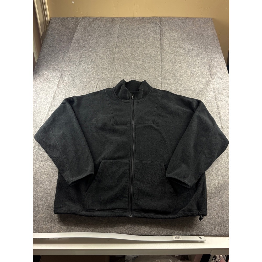 Girlfriend Collective Black Full Zip Fleece Jacket Athletic Cozy Womens XXXL